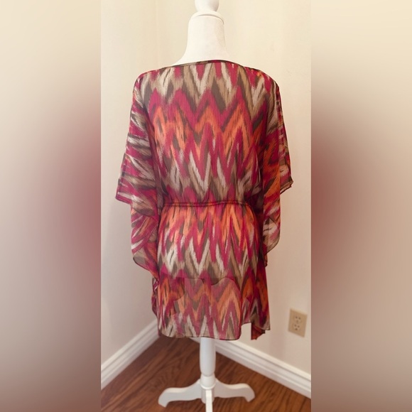 Michael Kors Multicolor Printed Swimsuit Bikini Cover Up Tunic Dress Size M/L - Picture 3 of 6